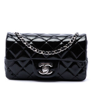 Pre-Loved Chanel Extra Mini Rectangular Classic Patent Single Flap